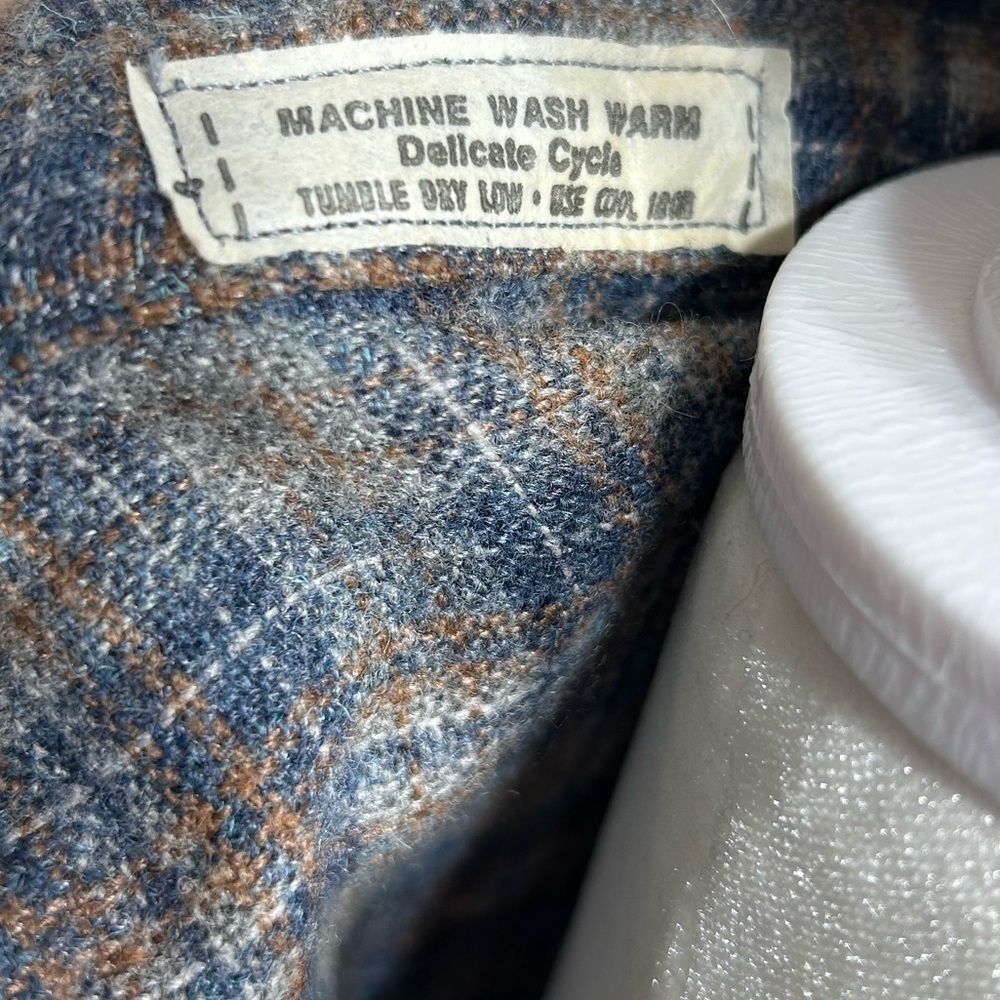 Vintage Wool-Blend Plaid Pullover Shirt | Cabin Core | Unbranded - Picture 5 of 5